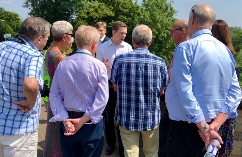 Tom meeting residents at Oundle North Bridge