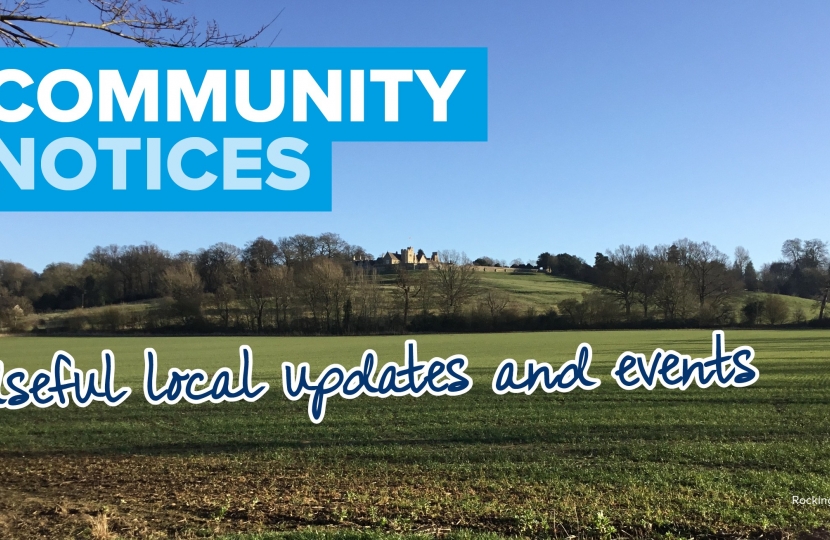 Community Notices - Rockingham Castle