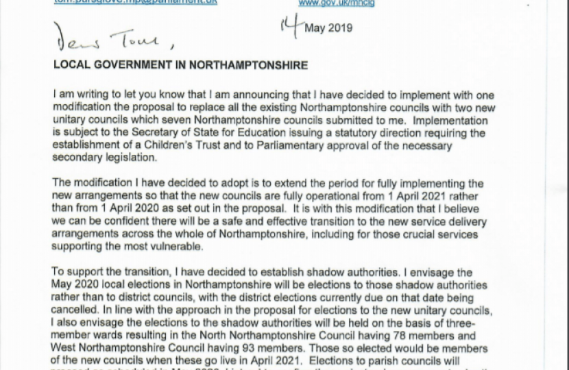 Local Government in Northamptonshire
