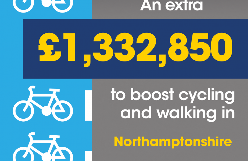 Funding boost for walking and cycling infrastructure in Northamptonshire