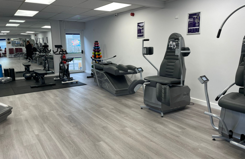 Adrenaline Alley's Active In Motion (A.I.M) facility, including an array of low-impact, power assisted exercise machines.