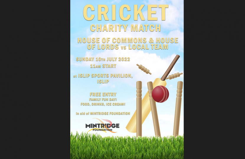 Charity cricket match