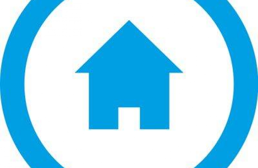 Picture of the Housing Ombudsman logo which is a blue house inside a circle