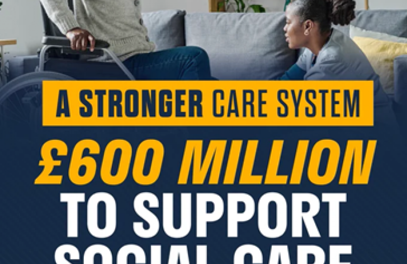 £600 million to support social care graphic