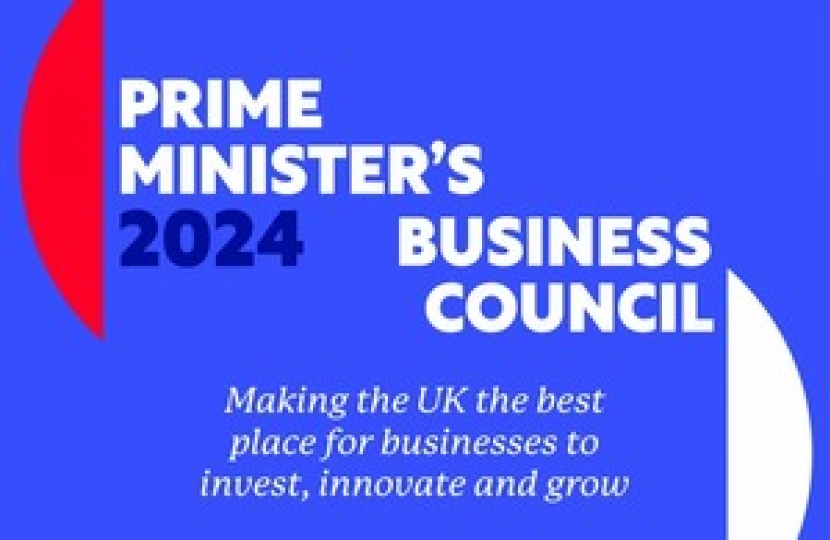 'Prime Minister's Business Council 2024, Making the UK the best place for businesses to invest, innovate and grow.'