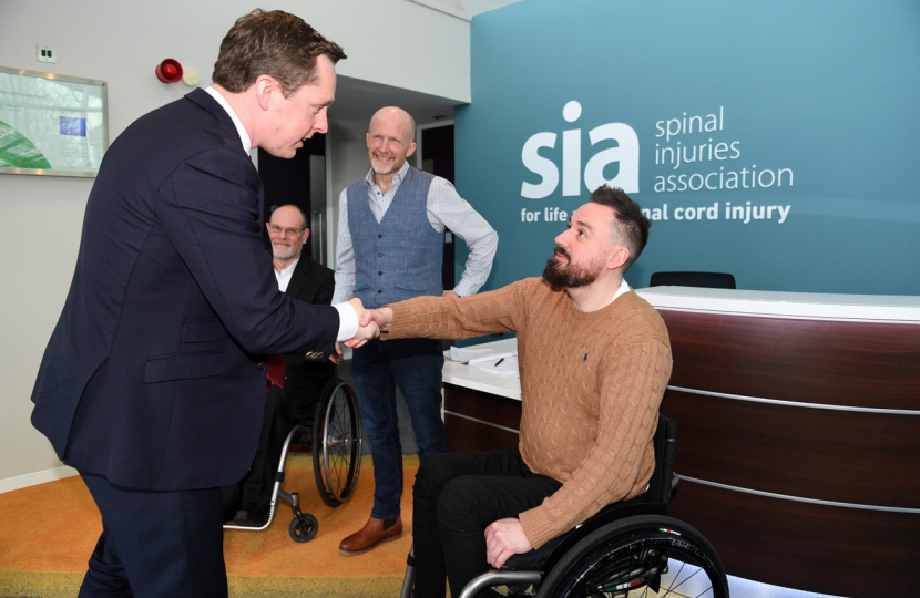 Spinal Injuries Association Ministerial Visit with Martin Hibbert
