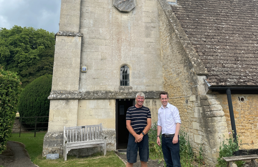 Visit to St Michael’s Church in Great Oakley to see the new bells
