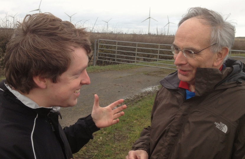 Discussing Wind Frams with Peter Bone MP