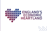 England's Economic Heartland Graphic featuring a heart symbol in a red-purple gradient colour.