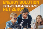 'Energy for Tomorrow' graphic from Centrica, which reads 'Do you have an innovative energy solution to help the midlands reach net zero?'