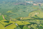 An aerial view of the proposed site for Kettering Energy Park