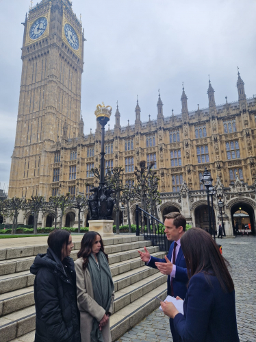 Claire and Lauren Holmes' visit to Westminster