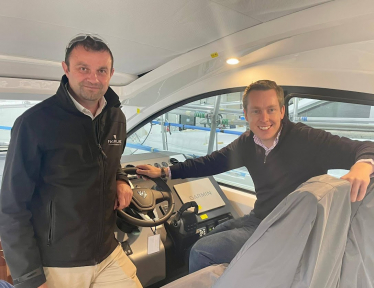 Tom Pursglove MP visit to Fairline Yachts 