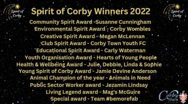 Spirit of Corby Awards Winners