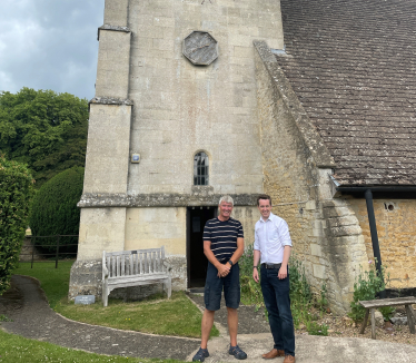 Visit to St Michael’s Church in Great Oakley to see the new bells