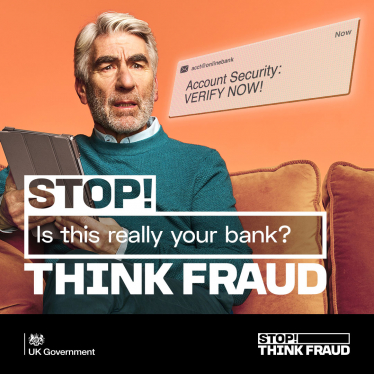 'Stop! Think Fraud' campaign graphic